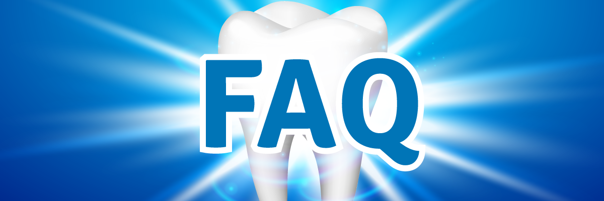 Tooth graphic with FAQ text in front