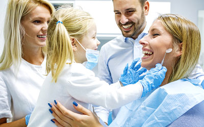 Family at the dentist