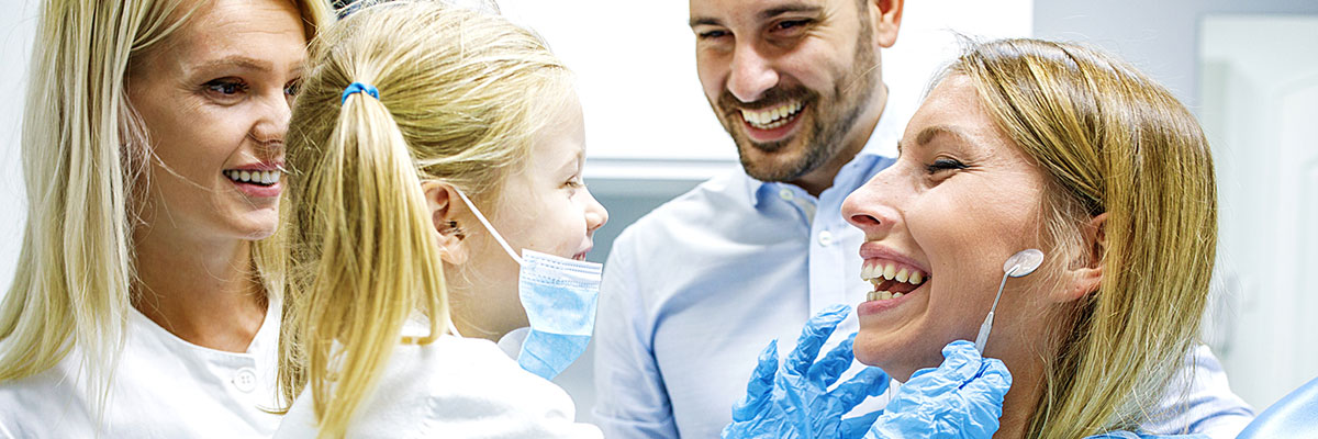 Family at the dentist